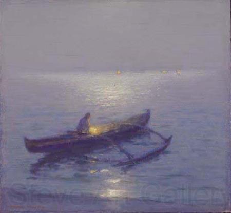 Lionel Walden Night Fisherman Germany oil painting art